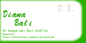 diana bali business card